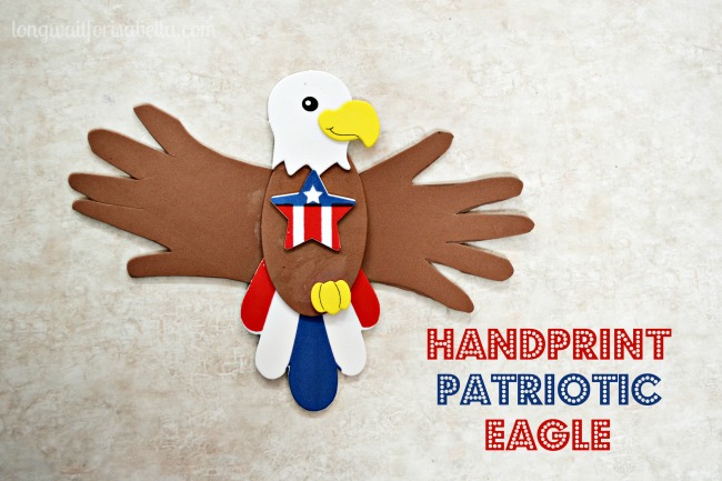 Patriotic Eagle Craft with Pom Poms - Perfect for 4th of July! - Jinxy Kids